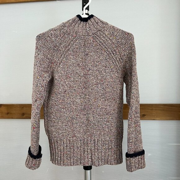 Rachel Zoe Wool Silk Blend Multicolor High Neck Knit Sweater Sz S - Picture 9 of 15
